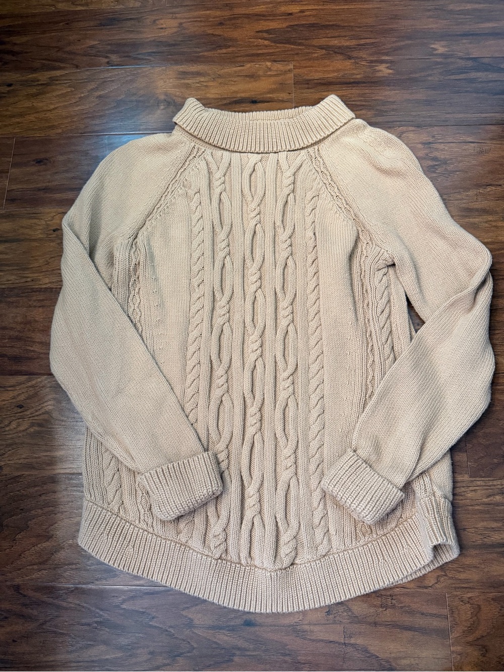 Talbots Cowl Neck Cable Knit Sweater Size M